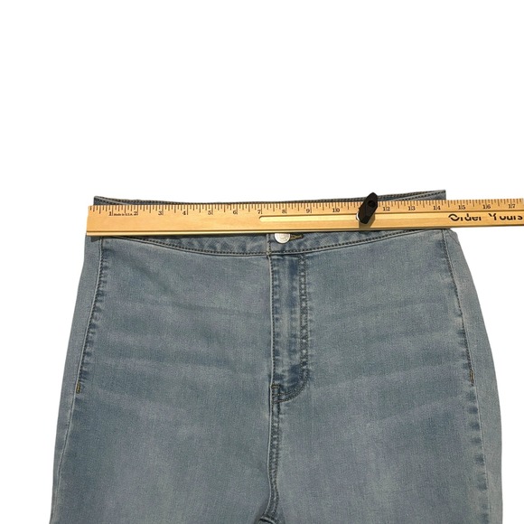 Free People Just Float On Flare Jeans 29 High Rise Bell Bottoms Light Blue NWT - Picture 6 of 11